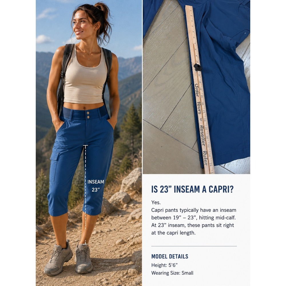 Title Nine Pants Womens 10 Blue Straight Leg Stretch Hiking Outdoor TN-530903